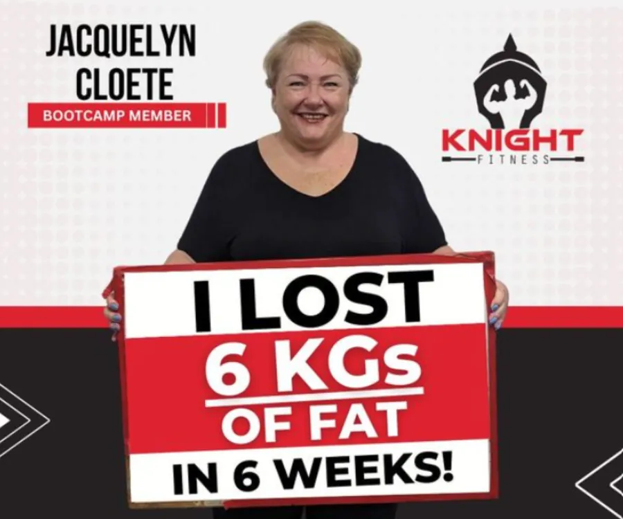 Jacquelyn Cloete — lost 6kg of fat in 6 weeks at Knight Fitness Lawnton