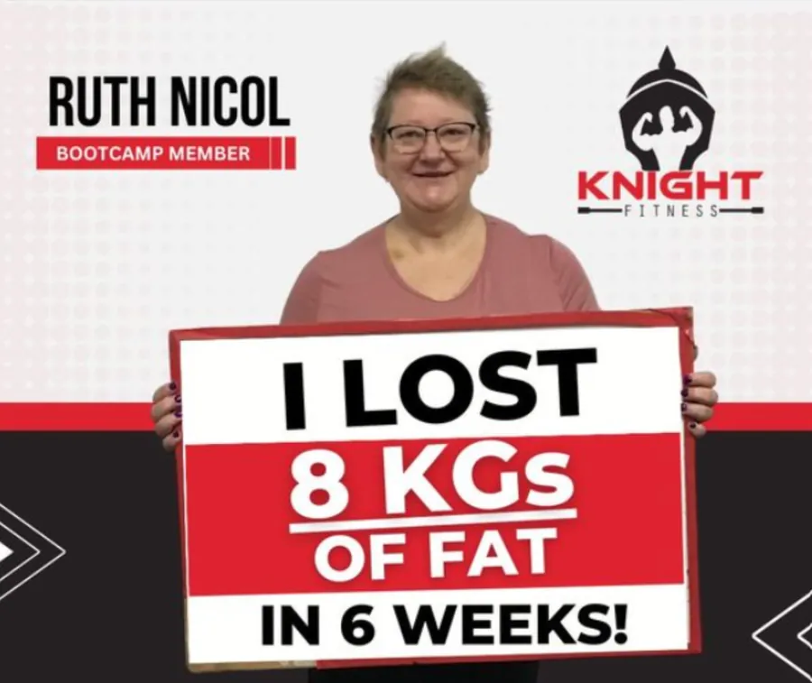 Ruth Nicol — lost 8kg of fat in 6 weeks at Knight Fitness Lawnton