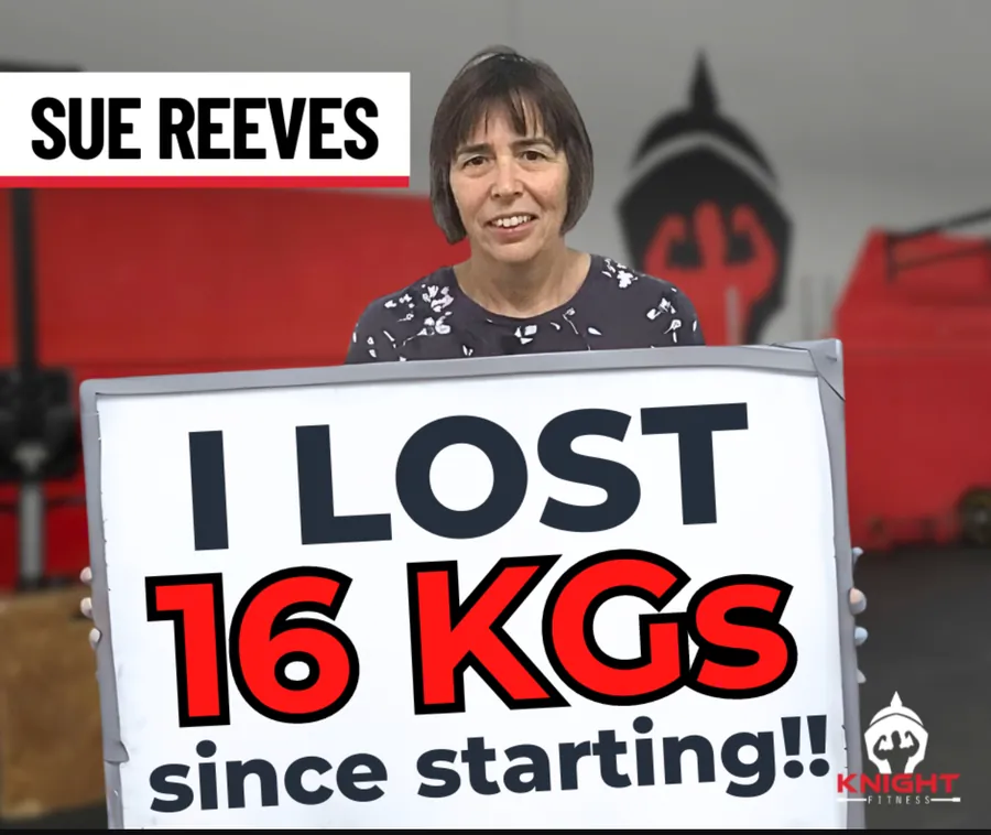 Sue Reeves — lost 16kg since starting at Knight Fitness Lawnton